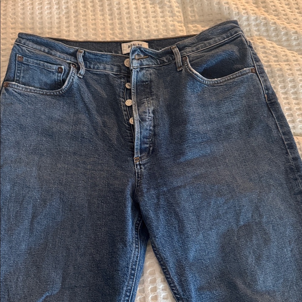 Agolde Riley Classic Blue Denim Jeans size 31